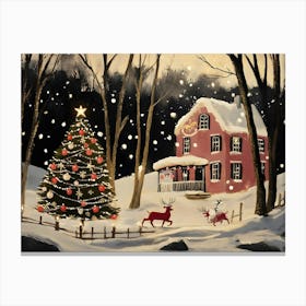 Christmas In The Snow Canvas Print