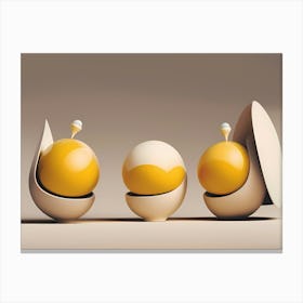 Three Egg Shells Canvas Print