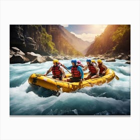 Rafting In The River 5 Canvas Print