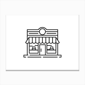 Shop Sign Vector Illustration 2 Canvas Print