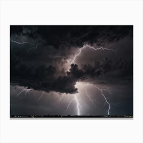 Lightning Bolts In The Sky Canvas Print