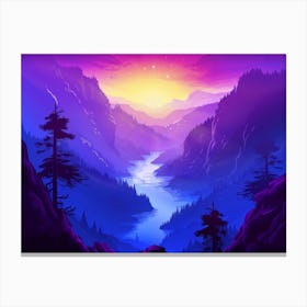 Sunset In The Mountains 94 Canvas Print