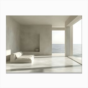 Serene Seaside Living Room 3 Canvas Print