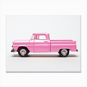 Toy Car 62 Chevy Pickup Pink Canvas Print