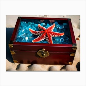 Red Starfish Canvas Print