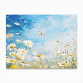 Daisies In The Meadow 1 Canvas Print