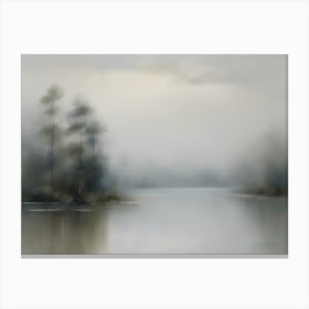 Abstract Misty Lake Canvas Print