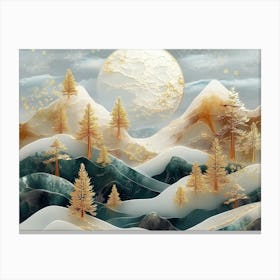 Snowy Mountains 1 Canvas Print