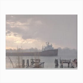 Ship On The Lake Canvas Print