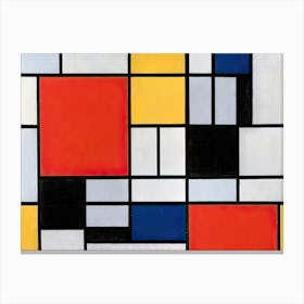 Composition With Red, Yellow, Blue, And Black, Piet Mondrian Canvas Print