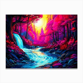 Bold Colors River Canvas Print