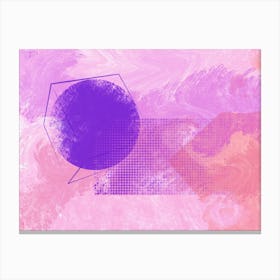 Abstract purple pink Painting Canvas Print