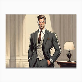 Man In A Suit 1 Canvas Print