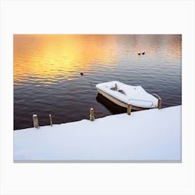 Boat in the Sunrise Canvas Print