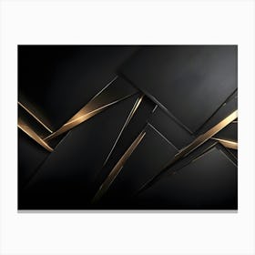 Abstract Black And Gold Background Canvas Print