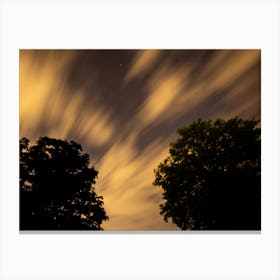 Night Sky With Clouds Canvas Print