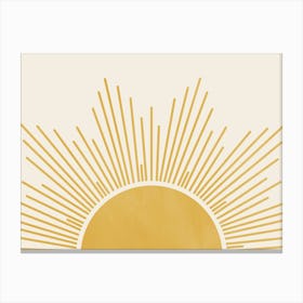 Yellow Sun, Sunset, Sunrise Canvas Print