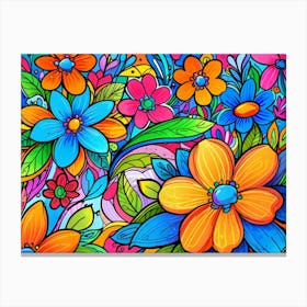 Colorful Flowers 2 Canvas Print