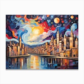 City At Night Canvas Print