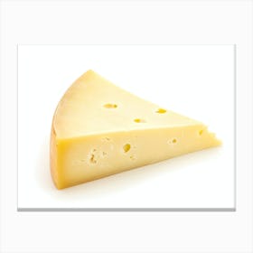 Cheese Slice Isolated On White Canvas Print