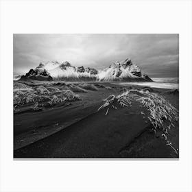 Black And White Iceland Canvas Print