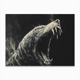 Wolf Roaring Canvas Print