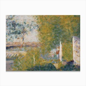 The Bridge At Bineau (1859–1891), Georges Seurat Canvas Print