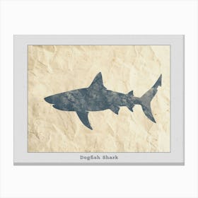 Dogfish Shark Silhouette 1 Poster Canvas Print