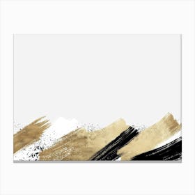 Gold Brush Strokes Canvas Print 3 Canvas Print