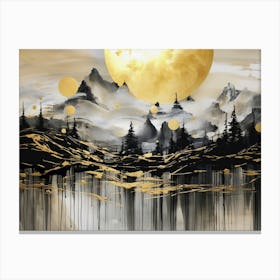 Moonlight In The Mountains 1 Canvas Print