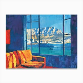 Cape Town From The Window View Painting 3 Canvas Print