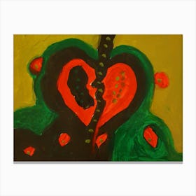 Heart Of Green Canvas Print