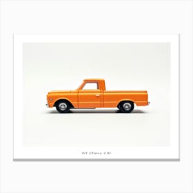 Toy Car 67 Chevy C10 Orange Poster Canvas Print