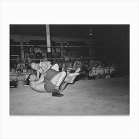 Untitled Photo, Possibly Related To Wrestling Match Sponsored By American Legion, Sikeston, Missouri By Russell Canvas Print