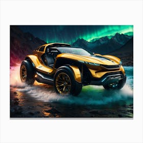 Buggy Concept Car Aurora Borealis Canvas Print