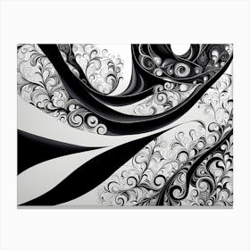 Abstract Black And White art, black and white art Canvas Print