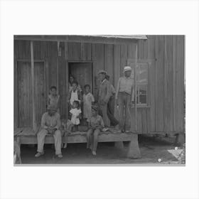 Sharecropper Family On Front Porch, New Madrid County, Missouri By Russell Lee Canvas Print