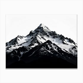 Black And White Mountain Canvas Print