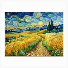 Van Gogh An Abstract Landscape Of A Wheatfield Pai Stampe su tela