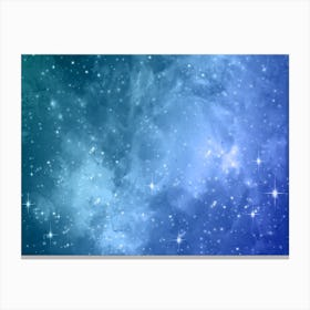 Shining Sky Galaxy Space Background Canvas Print
