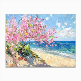 Blossom Tree On The Beach 1 Canvas Print