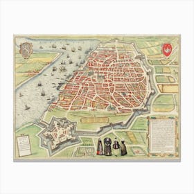 View Of Antwerp From Braun And Hogenberg S Civitates Orbis Terrarum (1572–1594) Canvas Print