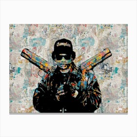 Eazy E, Eric Lynn Wright Abstract Canvas Print