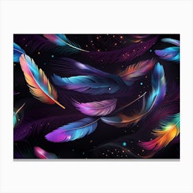 Colorful Feathers 4 Canvas Print