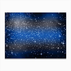 Steel Blue Shining Star Background Canvas Print