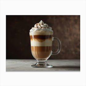 Coffee Cup With Whipped Cream Canvas Print