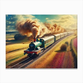 Steam Train In The Countryside 2 Canvas Print