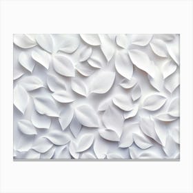 White Paper Leaves 1 Canvas Print