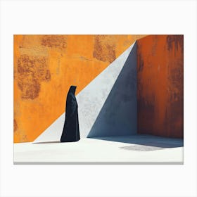 Woman In Black Canvas Print