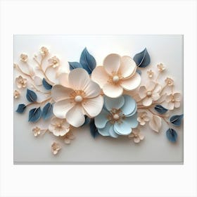 Paper Flower Wall Art 24 Canvas Print